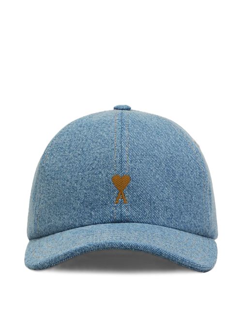 AMI ParisCappello da baseball in cotone denim Ami Paris | UCP264.DE0046480 USED BLUE